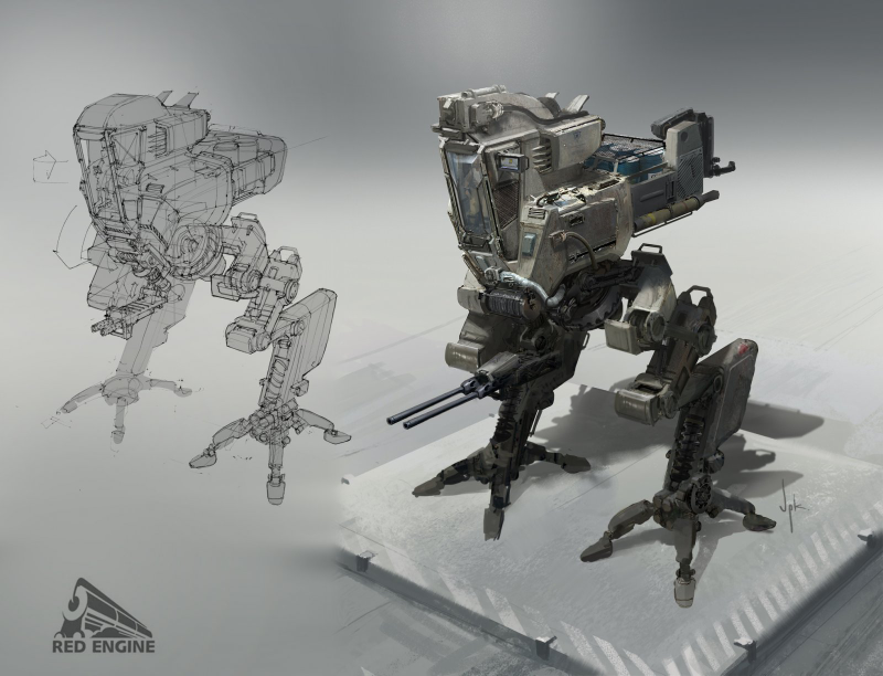 Illustration for article titled Some Kick-Ass Robot Designs From One of Hawken's Artists